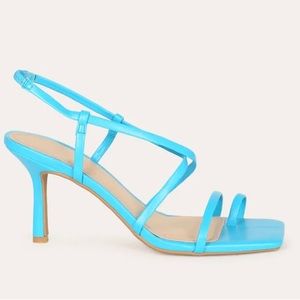 Anne Michelle Blue Strappy Heels
